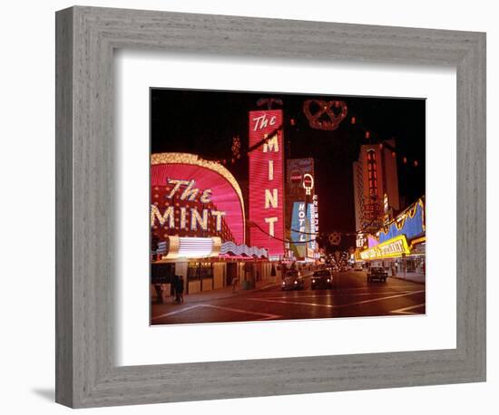 Vegas Strip Lights 1973-null-Framed Photographic Print