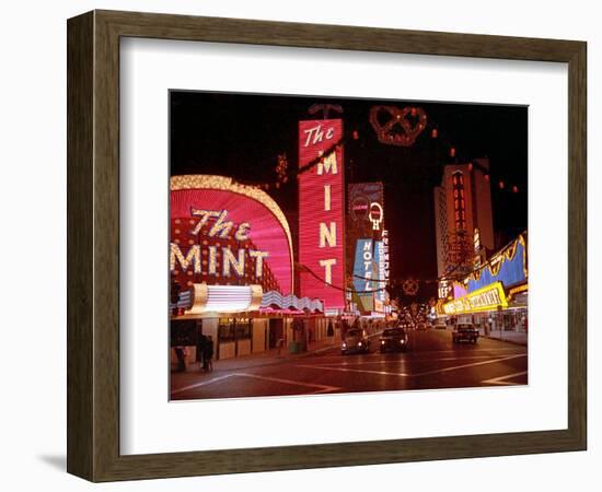 Vegas Strip Lights 1973-null-Framed Photographic Print