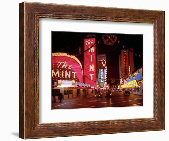 Vegas Strip Lights 1973-null-Framed Photographic Print