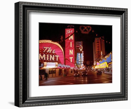 Vegas Strip Lights 1973-null-Framed Photographic Print