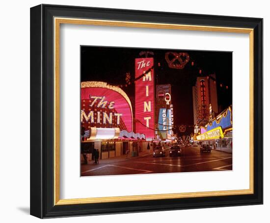 Vegas Strip Lights 1973-null-Framed Photographic Print