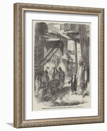 Vegetable Bazaar in Sirinagur, Cashmere-William Carpenter-Framed Giclee Print