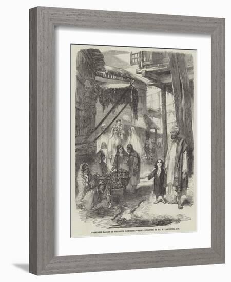Vegetable Bazaar in Sirinagur, Cashmere-William Carpenter-Framed Giclee Print