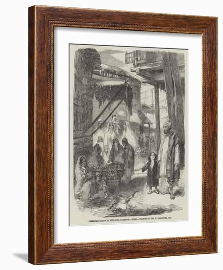 Vegetable Bazaar in Sirinagur, Cashmere-William Carpenter-Framed Giclee Print