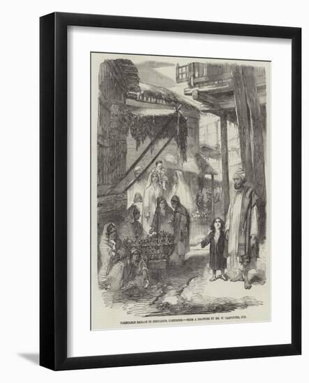 Vegetable Bazaar in Sirinagur, Cashmere-William Carpenter-Framed Giclee Print