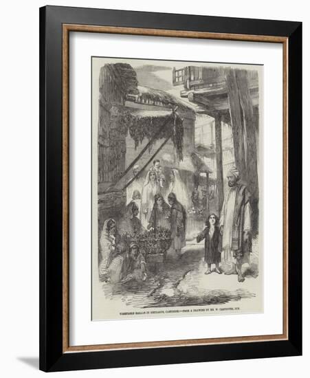 Vegetable Bazaar in Sirinagur, Cashmere-William Carpenter-Framed Giclee Print