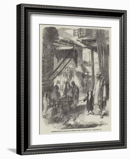 Vegetable Bazaar in Sirinagur, Cashmere-William Carpenter-Framed Giclee Print