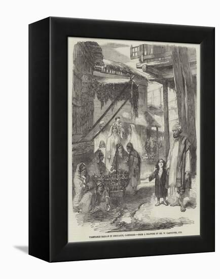 Vegetable Bazaar in Sirinagur, Cashmere-William Carpenter-Framed Premier Image Canvas