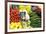 Vegetable Display at Nagycsarnok Market, Budapest, Hungary, Europe-Richard Nebesky-Framed Photographic Print