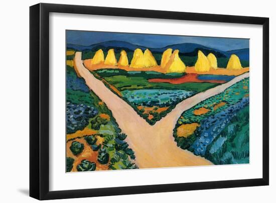 Vegetable Fields-Auguste Macke-Framed Art Print