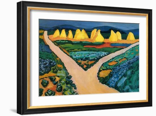 Vegetable Fields-Auguste Macke-Framed Art Print