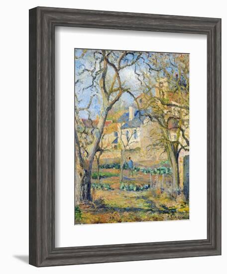 Vegetable Garden, 1878-Camille Pissarro-Framed Giclee Print