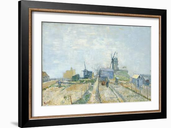 Vegetable Gardens and the Moulin de Blute-Fin on Montmartre, 1887-Vincent van Gogh-Framed Giclee Print