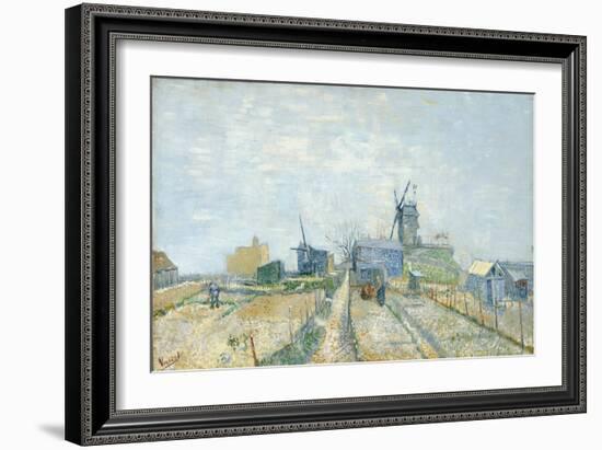 Vegetable Gardens and the Moulin de Blute-Fin on Montmartre, 1887-Vincent van Gogh-Framed Giclee Print