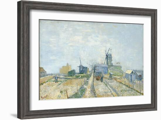 Vegetable Gardens at Montmartre, 1881-Vincent van Gogh-Framed Premium Giclee Print