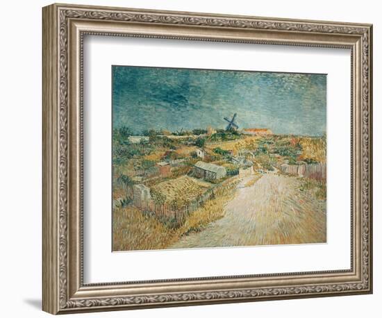 Vegetable Gardens on Montmartre-Vincent van Gogh-Framed Giclee Print
