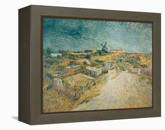 Vegetable Gardens on Montmartre-Vincent van Gogh-Framed Premier Image Canvas