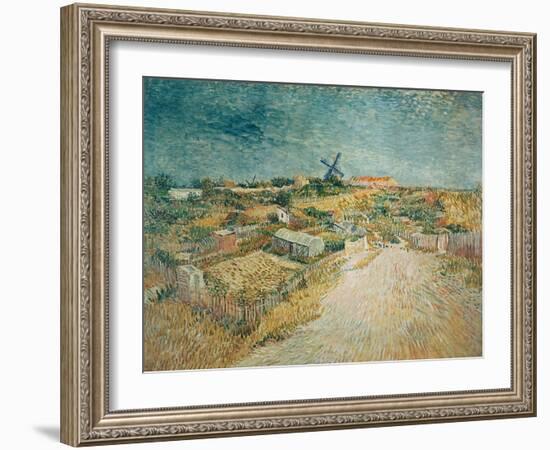 Vegetable Gardens on Montmartre-Vincent van Gogh-Framed Giclee Print