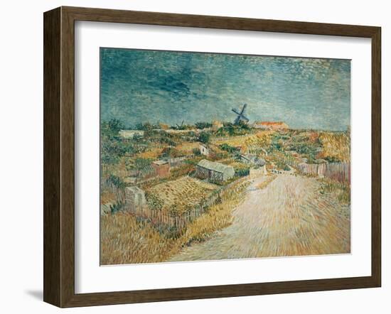 Vegetable Gardens on Montmartre-Vincent van Gogh-Framed Giclee Print