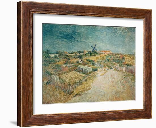 Vegetable Gardens on Montmartre-Vincent van Gogh-Framed Giclee Print