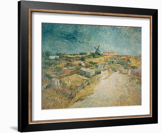 Vegetable Gardens on Montmartre-Vincent van Gogh-Framed Giclee Print