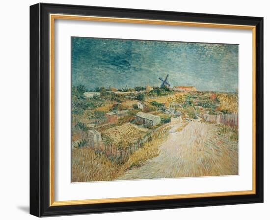 Vegetable Gardens on Montmartre-Vincent van Gogh-Framed Giclee Print