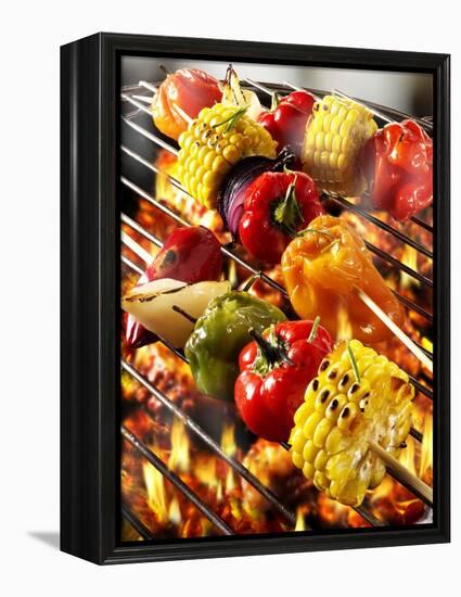 Vegetable Kebabs on Barbecue-Paul Williams-Framed Premier Image Canvas