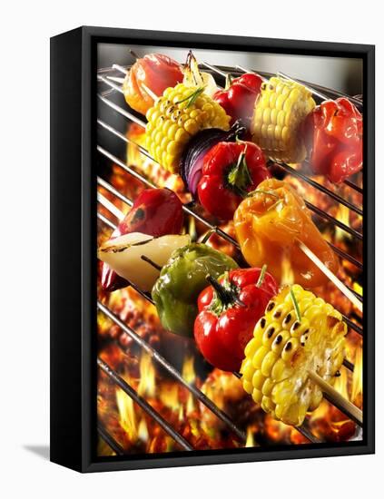 Vegetable Kebabs on Barbecue-Paul Williams-Framed Premier Image Canvas