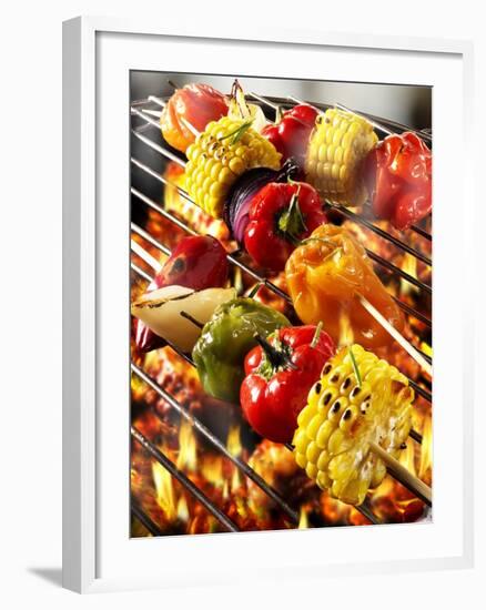 Vegetable Kebabs on Barbecue-Paul Williams-Framed Photographic Print