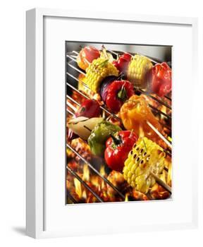 Vegetable Kebabs on Barbecue-Paul Williams-Framed Photographic Print