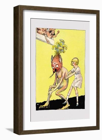 Vegetable Man is Stuck!-John R. Neill-Framed Art Print