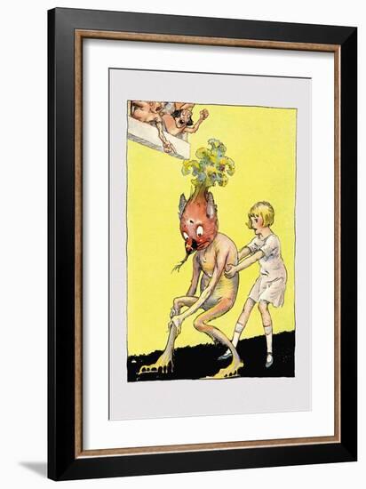 Vegetable Man is Stuck!-John R. Neill-Framed Art Print