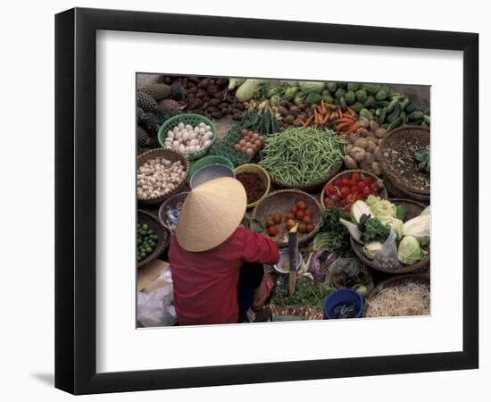 Vegetable Market, Hue, Vietnam-Keren Su-Framed Photographic Print