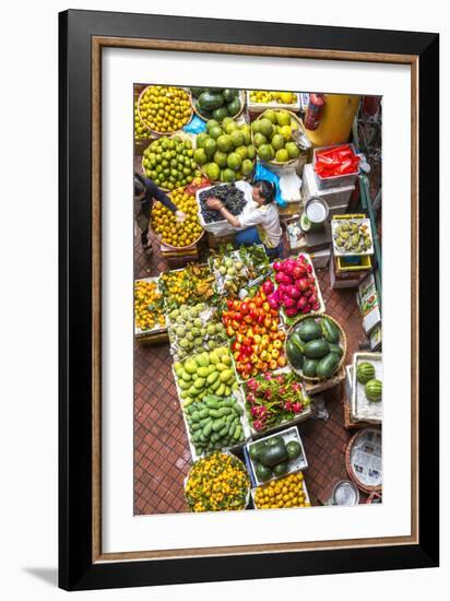 Vegetable Market in Central Hanoi, Vietnam-Peter Adams-Framed Photographic Print