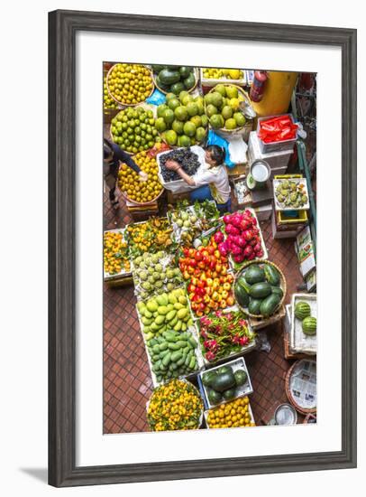 Vegetable Market in Central Hanoi, Vietnam-Peter Adams-Framed Photographic Print