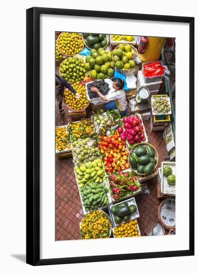 Vegetable Market in Central Hanoi, Vietnam-Peter Adams-Framed Photographic Print