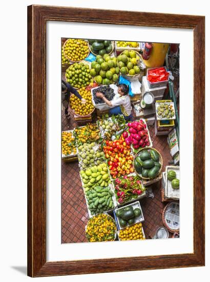 Vegetable Market in Central Hanoi, Vietnam-Peter Adams-Framed Photographic Print