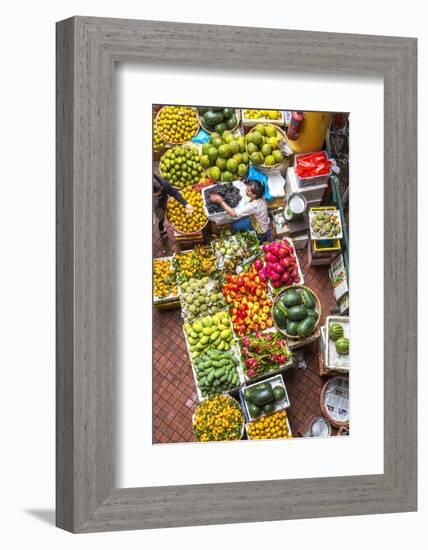 Vegetable Market in Central Hanoi, Vietnam-Peter Adams-Framed Photographic Print