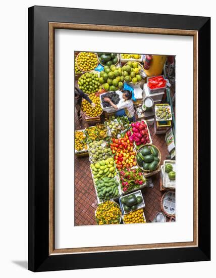 Vegetable Market in Central Hanoi, Vietnam-Peter Adams-Framed Photographic Print