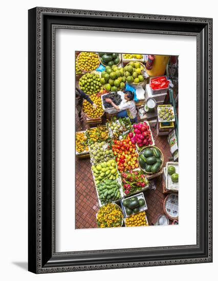 Vegetable Market in Central Hanoi, Vietnam-Peter Adams-Framed Photographic Print