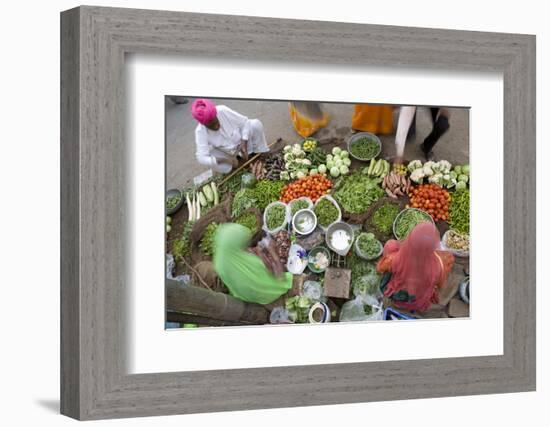 Vegetable Market, Jaisalmer, Western Rajasthan, India, Asia-Doug Pearson-Framed Photographic Print