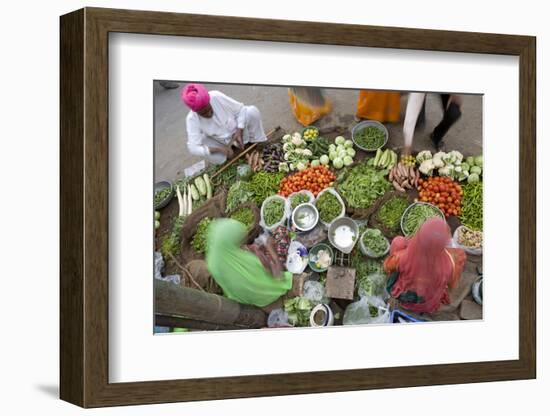 Vegetable Market, Jaisalmer, Western Rajasthan, India, Asia-Doug Pearson-Framed Photographic Print