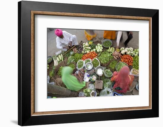 Vegetable Market, Jaisalmer, Western Rajasthan, India, Asia-Doug Pearson-Framed Photographic Print