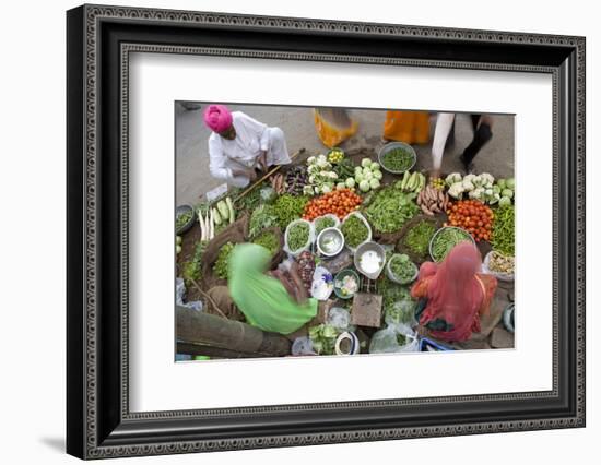 Vegetable Market, Jaisalmer, Western Rajasthan, India, Asia-Doug Pearson-Framed Photographic Print