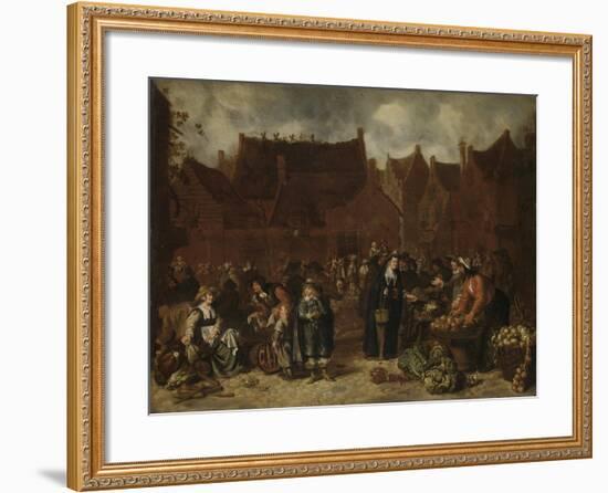 Vegetable Market-Sybrand van Beest-Framed Art Print