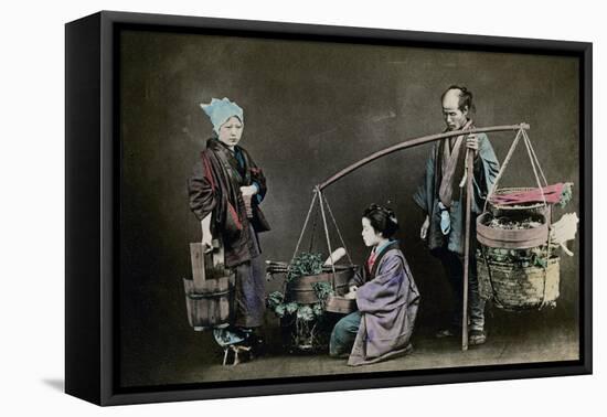 Vegetable Pedlar, Japan, 1882-Felice Beato-Framed Premier Image Canvas