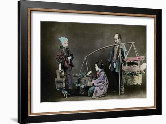 Vegetable Pedlar, Japan, 1882-Felice Beato-Framed Giclee Print