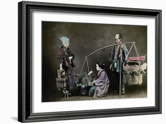 Vegetable Pedlar, Japan, 1882-Felice Beato-Framed Giclee Print