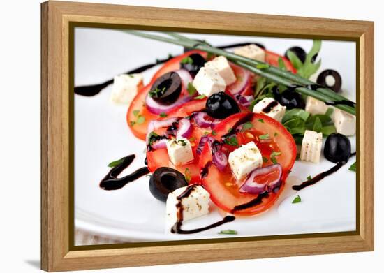 Vegetable Salad with Feta Cheese-Gresei-Framed Premier Image Canvas