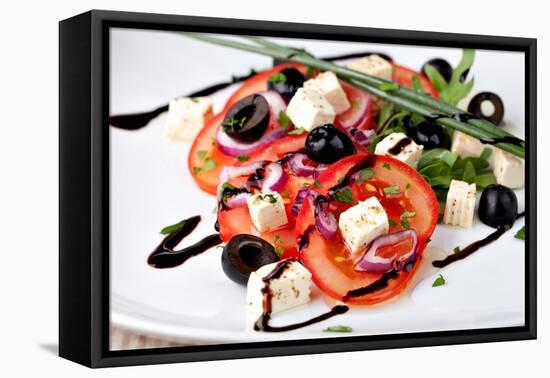 Vegetable Salad with Feta Cheese-Gresei-Framed Premier Image Canvas